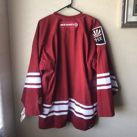 NWT Phoenix Coyotes Koho Team Autographed NHL Jersey Red White Men’s Size XL - Picture 6 of 9